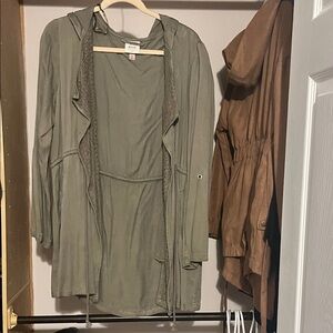 Knox Rose hooded Olive Utility Jacket